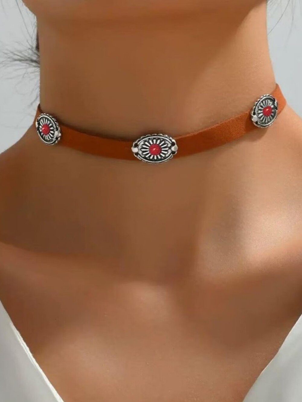 Western Turquoise Choker Necklace